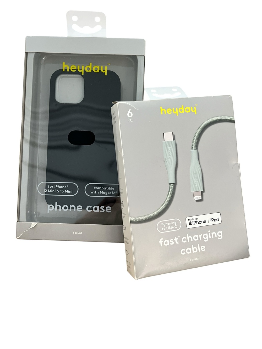 Heyday Bundle of iPhone 12/13 Mini MagSafe Case + 6ft Lightning Cable Lot NIB